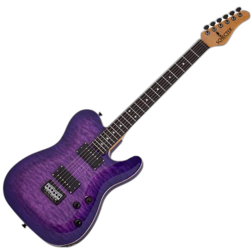 Guitarra Schecter PT Classic PB Purple Burst com Captadores Schecter USA Pasadena Plus e Pasadena Classic e Ponte Tune-O-Matic 7322