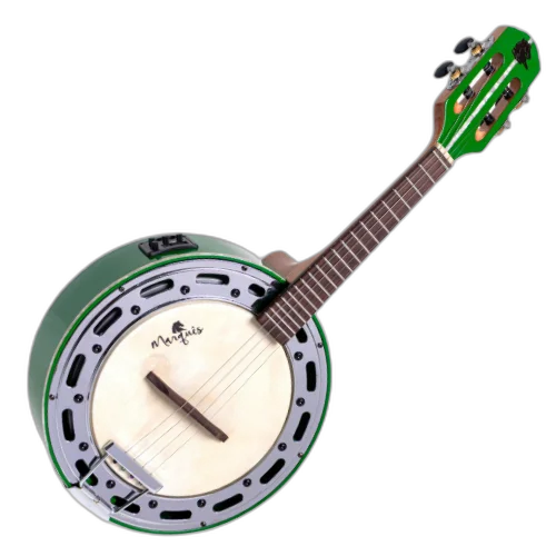 Banjo Eletroacústico Marquês Musical BAJ143 GR EQ Verde com Equalizador Ativo e Aro Cromado