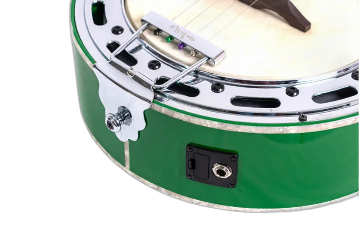 Banjo Eletroacústico Marquês Musical BAJ143 GR EQ Verde com Equalizador Ativo e Aro Cromado