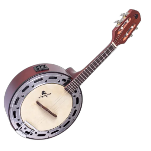 Banjo Eletroacústico Marquês Musical BAJ138 CTS EQ Castanho Fosco com Equalizador Ativo e Aro Jateado