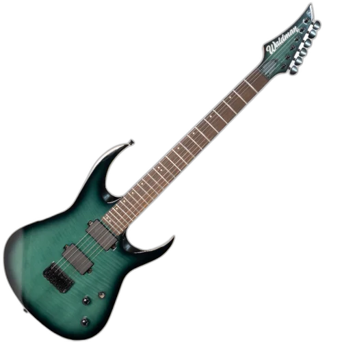 Guitarra Waldman WIG520 TDGR Trans Dark Green com Captadores Ativos HH e Ponte Fixa