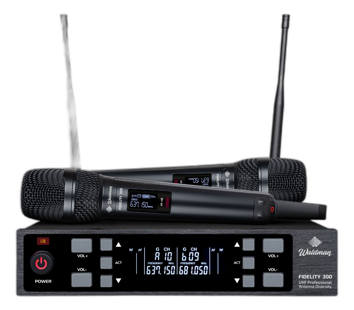 Microfone Duplo Sem Fio Waldman Fidelity 300