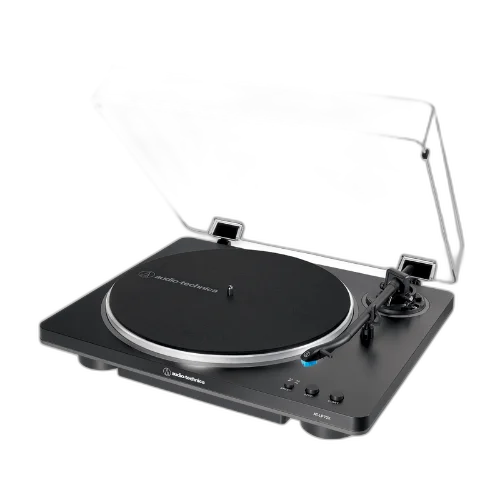 Toca-Discos Automático Audio-Technica AT-LP70X Black/Gunmetal com Acionamento por Correia e Pré-Amplificador Phono Integrado