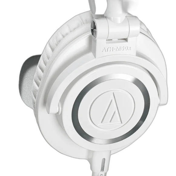 Fone de Ouvido Profissional Audio-Technica ATH-M50x White com Drivers 45mm Neodímio, Cabos Desconectáveis e Isolamento Sonoro Excepcional