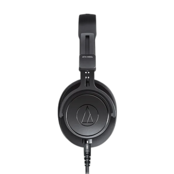 Fone de Ouvido Profissional Audio-Technica ATH-M60x com Drivers 45mm Neodímio, Cabos Desconectáveis e Design Supra-Auricular Fechado