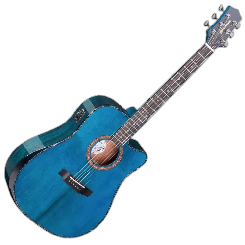 Violão Eletroacústico Aço Waldman Abadia DCEX-1841 BLB Blue com Tampo Sólido e Bag