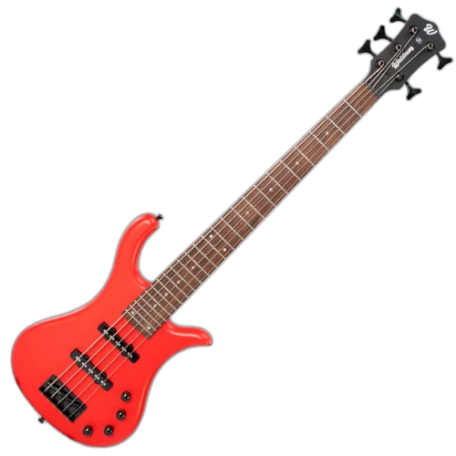 Contrabaixo 5 Cordas Ativo Waldman WB305A DRS Deep Red Satin com Captadores JJ Cerâmicos e Controles Master Volume e 3 Tons