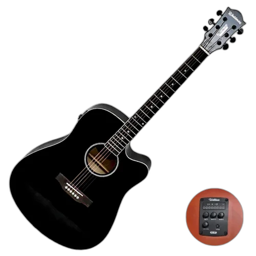 Violão Eletroacústico Waldman TDCE-141 BK Black Dreadnought Aço Fishman Presys II