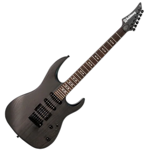 Guitarra Waldman WINT540 SBK Satin Black com Captadores HSS Cerâmicos e Ponte Semi-Flutuante