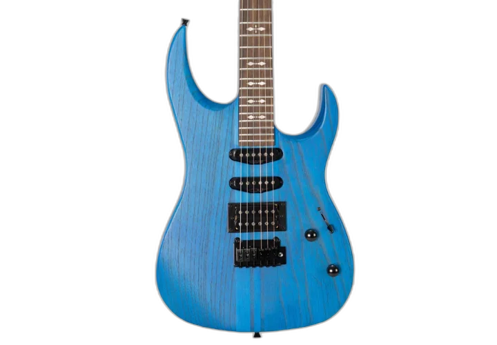 Guitarra Waldman WINT540 SBL Satin Blue com Captadores HSS Cerâmicos e Ponte Semi-Flutuante