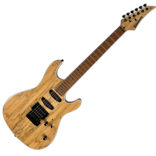 Guitarra Waldman WIS160 SNT Spalted Natural com Captadores HSS Cerâmicos e Ponte Tremolo Vintage 2 Pivôs
