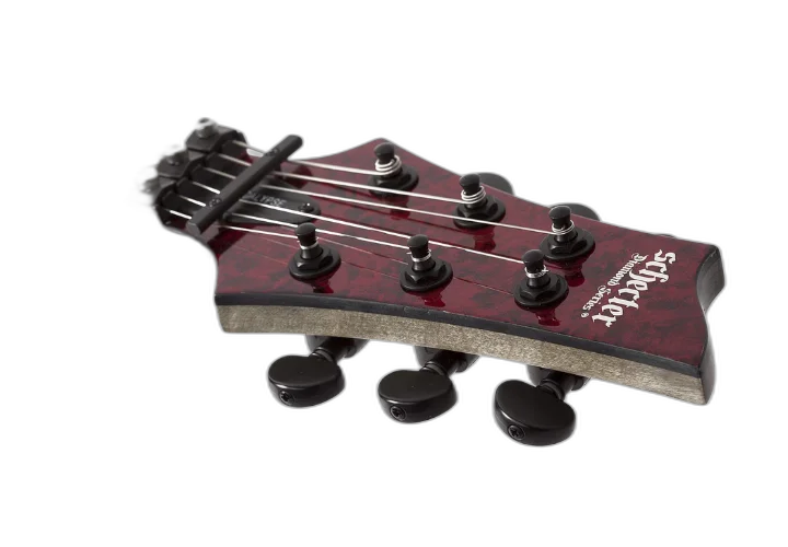 Guitarra Schecter C-1 FR S Apocalypse Red Reign com Captadores Schecter USA Apocalypse-VI e Sustainiac e Ponte Floyd Rose 1500 Series 3057