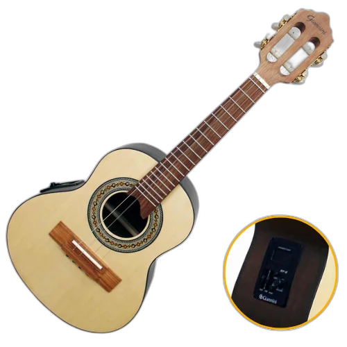 Cavaco Eletroacústico Giannini Raiz CS1 Imbuia EQ NS Imbu Natural Satin com Tampo Marupá Maciço e Equalizador MT-2 2 Bandas