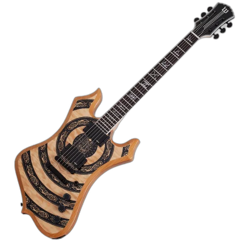 Guitarra Schecter Wylde Audio Nomad Norse Dragon Raw Top com Captadores EMG 81/85 e Ponte TonePros Tune-O-Matic 4575