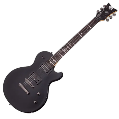 Guitarra Schecter Solo-II SGR Midnight Satin Black com Captadores Schecter Diamond SuperRock-II HH e Ponte Floyd Rose Special 3842
