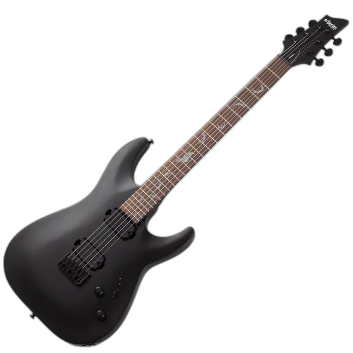 Guitarra Schecter Damien-6 Satin Black com Captadores Diamond Active HB-105S HH e Ponte Tune-O-Matic String-Thru 2470