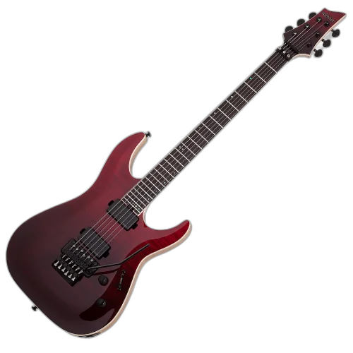 Guitarra Schecter C-1 FR SLS Elite Blood Burst com Captadores Fishman Fluence Modern HH e Ponte Floyd Rose 1500 Series 1371