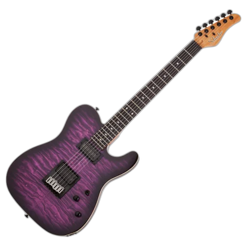 Guitarra Schecter PT Pro TPB Trans Purple Burst com Captadores Schecter USA Z-Plus HH e Ponte PT-H String-Thru 863