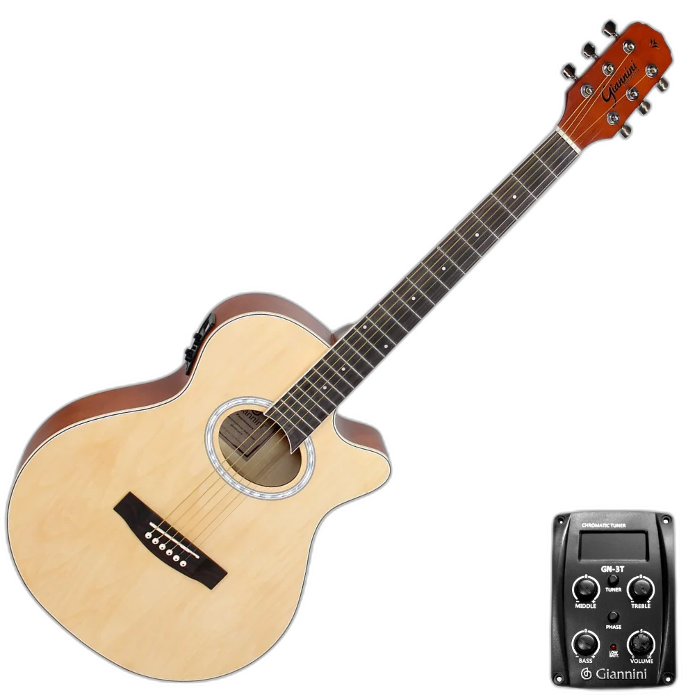 Violão Aço Eletroacústico Giannini Performance GSF-1D CEQ Natural Satin (NS)