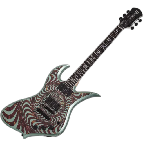 Guitarra Schecter Thoraxe Psychic Bullseye Gangrene com Captadores EMG 81/85 e Ponte TonePros T3BP Tune-O-Matic 4549