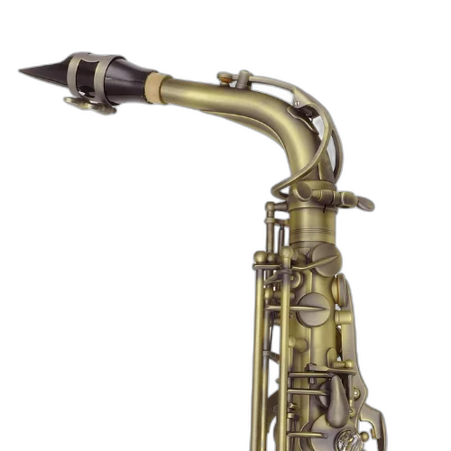 Saxofone Alto P. Mauriat System-76 II ADK Dark Vintage com Tudel Super VI e Campana Gravada Manualmente