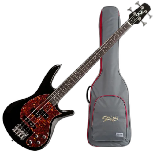 Contrabaixo Seizi Thunder PJ-4 Gloss Black com Captadores Seizi Jutsu Alnico V PJ e Escala em Purple Heart e Bag 10360640