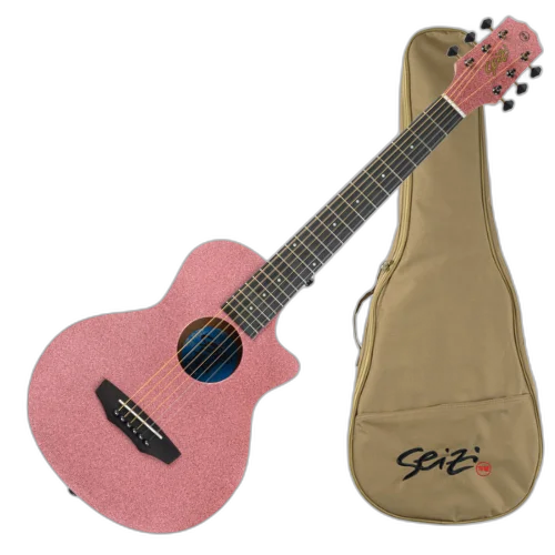 Violão Acústico Seizi Fun Panda Aço Rose Gold Sparkle com Madeira Sapele Laminado e Bag 10360974