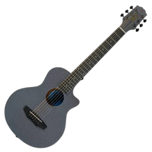 Violão Acústico Seizi Fun Panda Aço Space Grey Sparkle com Madeira Sapele Laminado e Bag 10360980