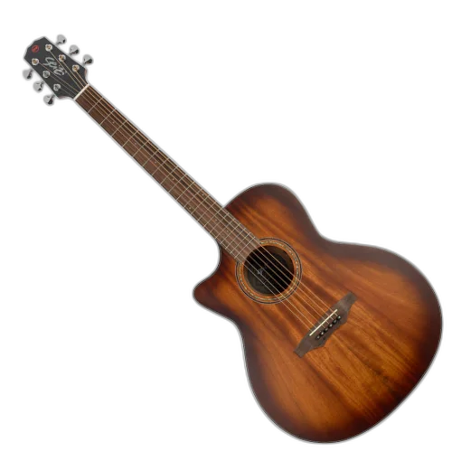 Violão Eletroacústico Seizi Supreme Ryu Cutaway Canhoto Mahogany Burst com Tampo Mahogany Sólido Pré Fishman Sonitone e Bag Armor 10361103