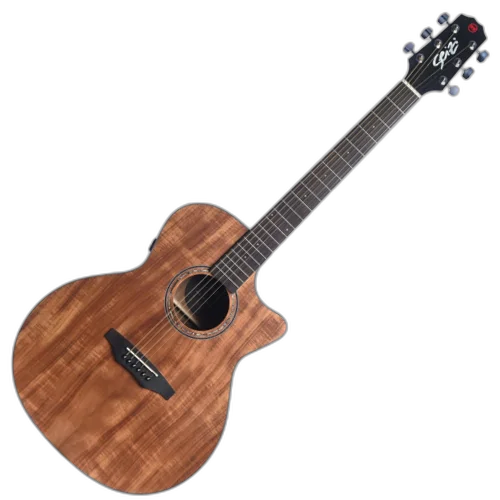 Violão Eletroacústico Seizi Ryu Cutaway Kaizen Koa Satin com Captador Seizi Kaizen Recarregável Cordas de Aço Madeira Koa Laminado e Bag 10360702