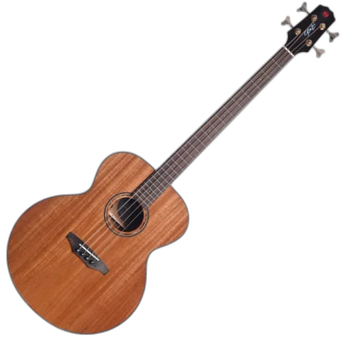 Baixolão Eletroacústico Seizi Supreme Godzilla Bass Gold Mahogany Gloss com Captador Fishman Sonitone Cordas de Aço Madeira Mahogany Laminado e Bag