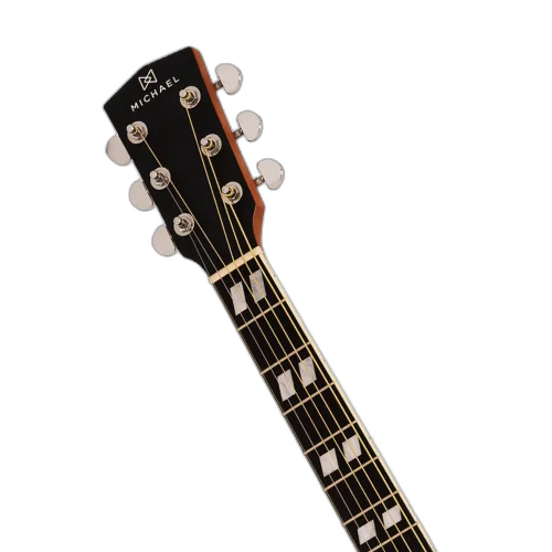 Violão Eletroacústico Michael Folk Freebird VMF420 LH Canhoto com Tampo Spruce Pré SE-41 Tarraxas Die Cast Encordoamento Aço e Acabamento Acetinado