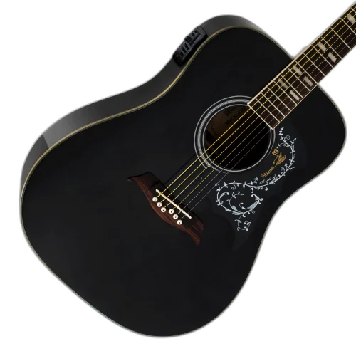 Violão Eletroacústico Michael Galaxy VM925DT BK (BLACK) com Tampo Spruce Pré Michael 4 Bandas Tarraxas Douradas Encordoamento Aço e Acabamento Diferenciado