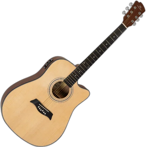 Violão Eletroacústico Michael Folk VMF400 ST Sitka com Tampo Sitka Pré Michael SE-31 Tarraxas Douradas Encordoamento Aço e Acabamento Fosco