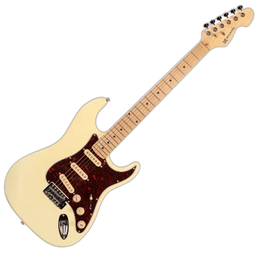 Guitarra Michael GM227N CR Cream com Corpo Basswood Braço Maple Canadense e Captadores Single Coil SSS