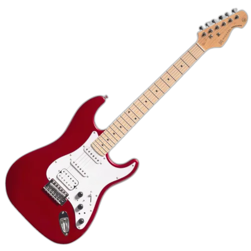 Guitarra Michael Rocker GMS250 RM Red Metallic com Corpo Basswood Braço Maple Canadense e Captadores SSH com Efeitos Integrados