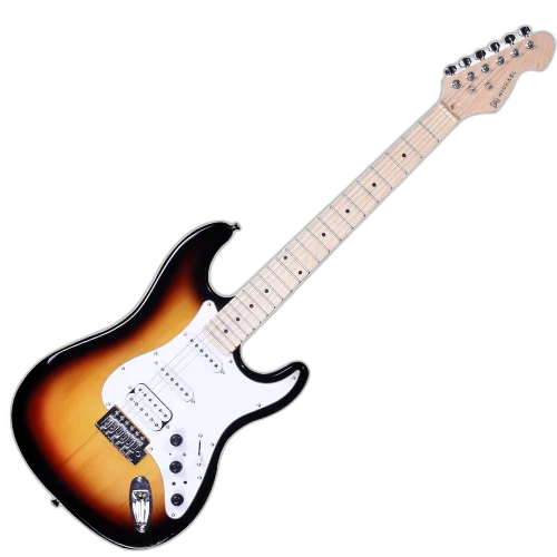 Guitarra Michael Rocker GMS250 VS Vintage Sunburst com Corpo Basswood Braço Maple Canadense e Captadores SSH com Efeitos Integrados