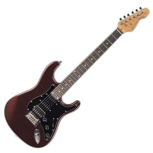 Guitarra Michael Vang GMV300 MTR Metallic Red com Corpo Alder Braço Roasted Maple e Captadores Cerâmicos HSS