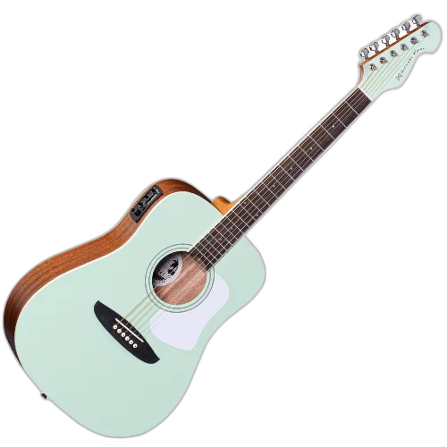 Violão Eletroacústico Michael Venice VMV570 GS (Surf Green) com Tampo Spruce Pré Michael Effex Tarraxas Chrome Die Cast Encordoamento Aço e Acabamento Open Pore