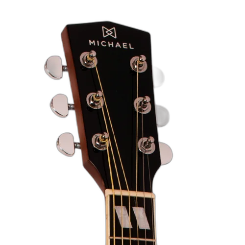 Violão Eletroacústico Michael Folk Freebird VMF440 ST (Satin) com Tampo Spruce Pré Michael Cleverly Tarraxas Die Cast Encordoamento Aço e Acabamento Acetinado