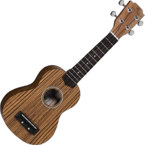 Ukulele Acústico Michael MK21ZB Natural com Tampo Zebra Wood Fundo e Laterais Zebra Wood Escala Blackwood e Cavalete BlackwoodHTML