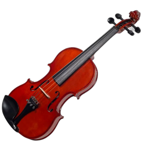 Violino de Arco Michael VNM130 3/4 Ébano com Tampo Spruce Maciço Fundo Maple Espelho Ébano Microafinadores e Estojo Térmico