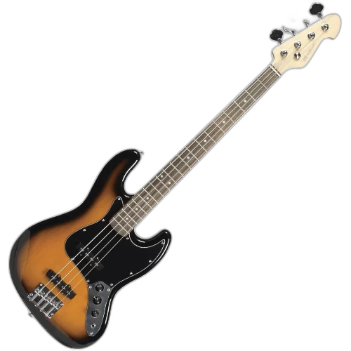 Contrabaixo Michael JB BM607N SK Sunburst Black com Corpo Basswood Captadores Single Coil e Tarraxas Cromadas