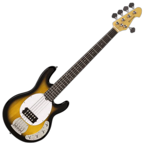 Contrabaixo Michael Music Man BMM700 5 Cordas VS Vintage Sunburst com Corpo Basswood Captador Open Humbucker Ativo e Tarraxas Cromadas
