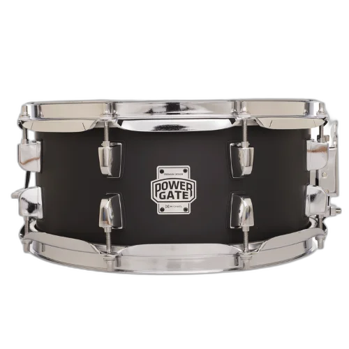 Caixa de Bateria Michael Powergate Stage PGS1255 JBK 12x5.5 Jet Black com Fuste Poplar Aros Power Hoop e Esteira 20 Fios