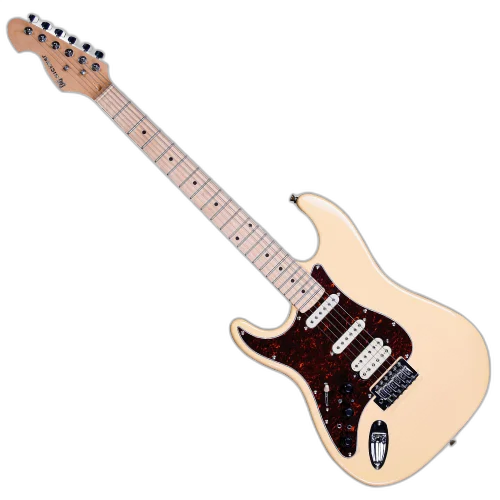 Guitarra Michael Rocker Canhota CR Cream com Captadores Humbucker Equalizador Integrado e Afinador