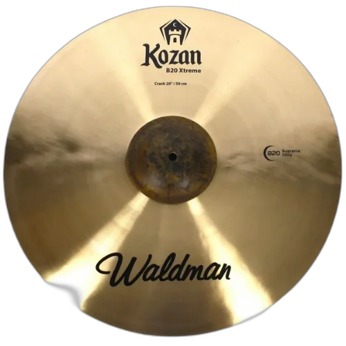 Prato de Bateria Waldman Kozan Ataque Crash 20" KOZ-CR20 com Liga B20 Ataque Explosivo e Som Penetrante Acabamento Natural