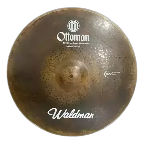 Prato Waldman Ottoman Crash 18" Ataque Bronze B20 com Som Equilibrado e Projeção Rica
