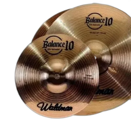 Kit Pratos Bateria Waldman B10 14" Hi-Hat + 16" Crash + 20" Ride com Bag Inclusa