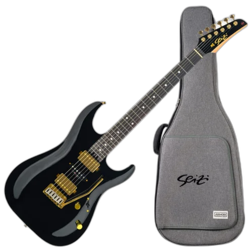 Guitarra Seizi Katana Angel HSS Rosewood Black com Captadores HSS e Equalizador Integrado 10361285